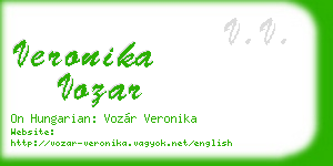 veronika vozar business card